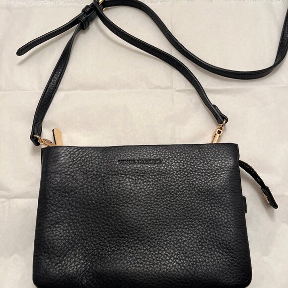 Vince Camuto Cami Black Leather Crossbody bag - Picture 1 of 15